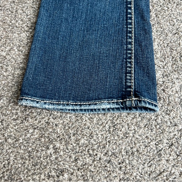 Silver Jeans Suki Flap Bootcut Medium Wash Distressed Faded Embellished, Size 26 - Picture 4 of 11